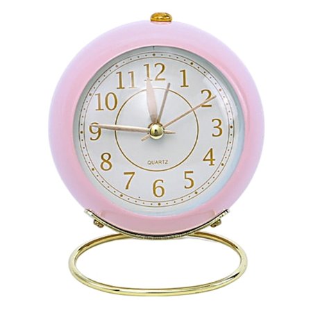 Metal Vækkeur, natlys kvartsur rosa