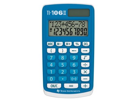 TEXAS INSTRUMENTS Grundskoleräknare TI-106 II - Lyreco - Kontorsmaskiner > Räknare > Skolräknare