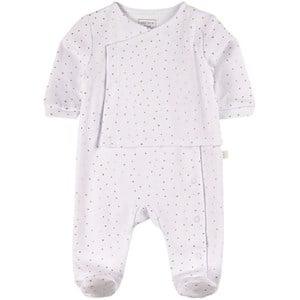 Carrément Beau White Dotted Footed Baby Body 9 Months - All in ones - 9 months - White