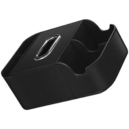 Midtkonsoll Skinn Organizer Brett Armlene Ekstra Oppbevaringsboks Tissueholder