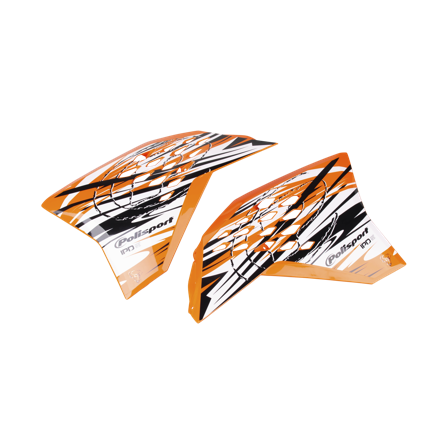 Piastre Radiatore Polisport Arancio-Nero - KTM 505 SX-F 2008-2008