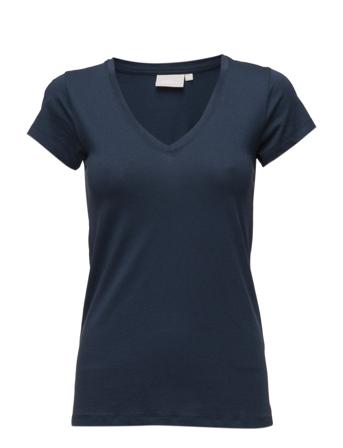 Rena V Tshirt Kntg T-shirt Top Blå InWear