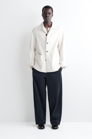 COS Men's Denim Overshirt in White