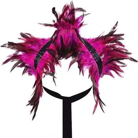 Fjädercape Fjädersjal ROSE RÖD