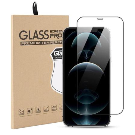 Härdat Glasskydd Iphone 12 Pro Max Täcker Hela Skärmen Transparent