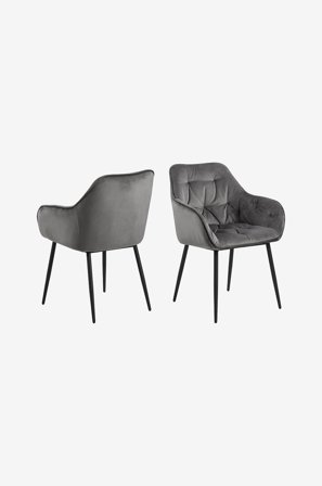 AC Design Furniture - Karmstol Alice, 2-pack - Grå - Karmstolar - Från Homeroom