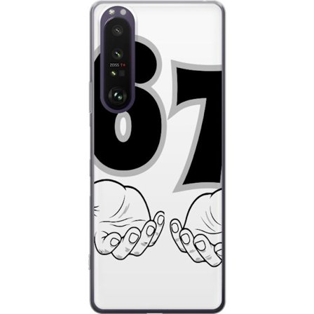 Yhteensopiva Puhelinkuori Sony Xperia 1 III 67 meemikädet graafisesti mustavalkoinen kuusi seitsemän käsien kuvaus muodikas moderni esteettisyys