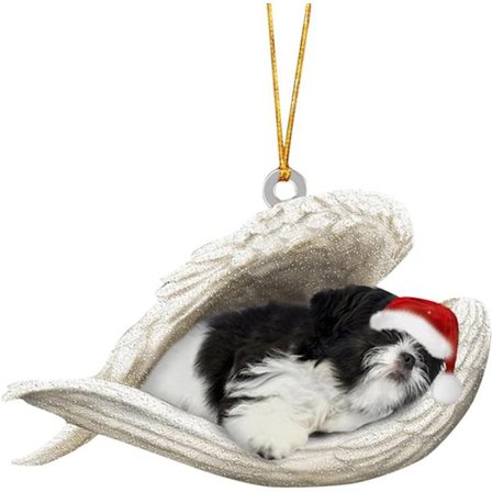 Juletræsdekoration Juledekorativt Hundevedhæng Nyt Engelvedhæng Tilbehør Rekvisitter Juletræspynt