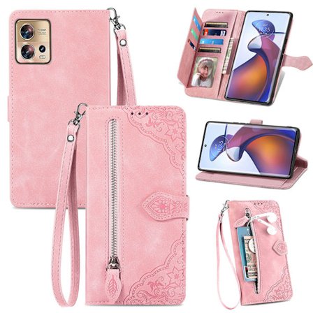 Telefon Flip Cover Premium Læder Wallet Case Kompatibel med Moto G30 Telefon Cover