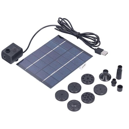 2W Solcellsdriven fontän med panel Vattenpump Solpanel Kit för utomhus Landskap Damm Dekor