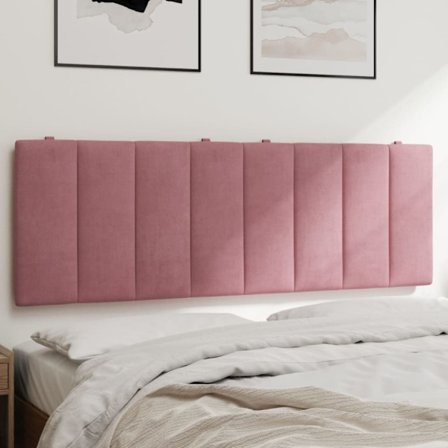 Headboard Cushion "Hanko" Pink 120 cm Velvet