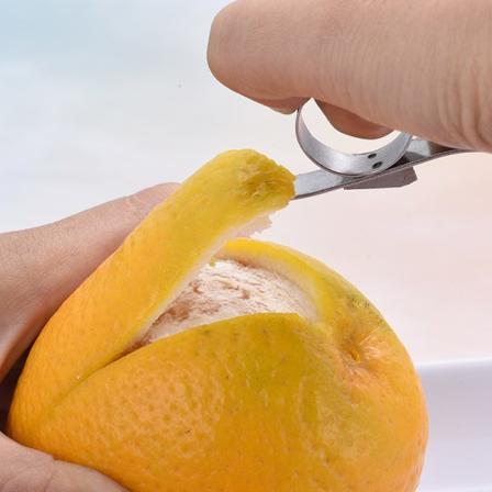 1 stk rustfritt stål appelsinskallere, kjøkkenverktøy, ringfingerstripper