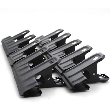 Pakke med 10 Sorte Store Bogstavklemmer Metal Klemmer, 62mm