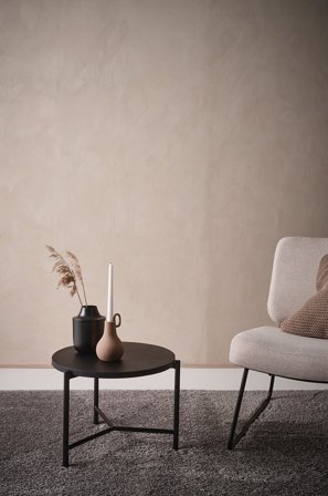 Jotex - Sofabord Ø 50 Cm Black mdf / metall - DAFNI - Kjøp Sofabord hos Jotex