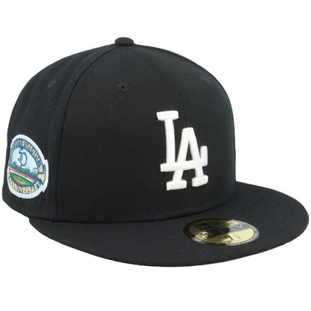 New Era - MLB Svart fitted Keps - Los Angeles Dodgers Ice Blue Undervisor 59FIFTY Black Fitted @ Hatstore