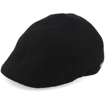 Wigéns - Svart flatcap Keps - Fabric Black Flat Cap @ Hatstore