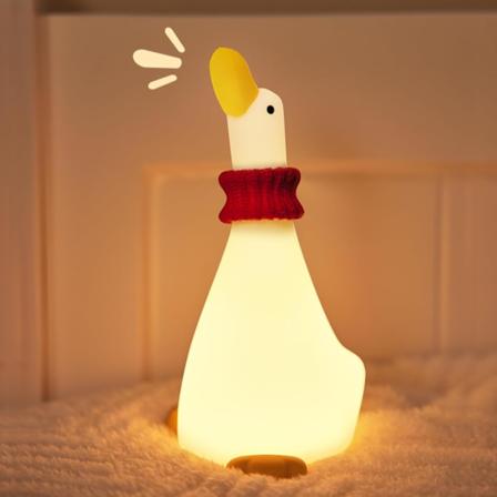 LED Silikon Nattlampe med 3 Varme Lysnivåer, Søt Dyr Nattlampe for Barneromsinnredning