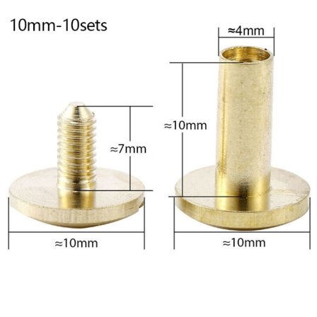 10 stk Arc Bælte Skrue Læder Craft 10MM10SÆT 10SÆT