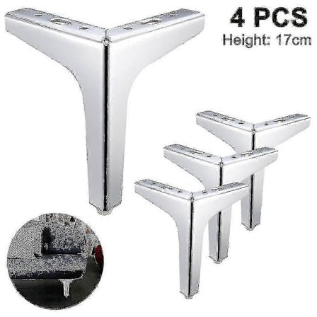 Set med soffben i metall, möbelben i modern stil, svarta