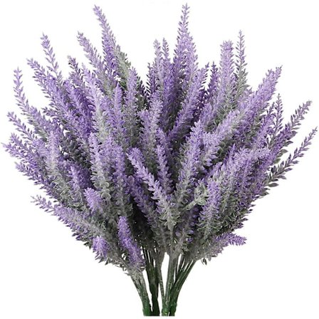 Kunstige Blomster 6 Bundter Lavendel Buket til Bryllup Hjemmekontor Dekoration - Lilla