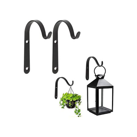 4 stk. metal J-formede kroge retro vægkroge skruekroge hængende planteholder blomsterkurv lanterneholder