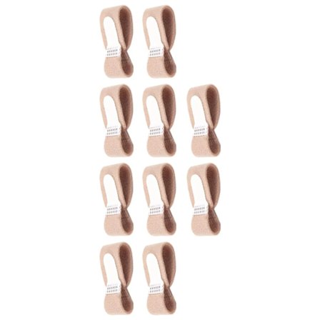 10 stk. Finger Buddy Wraps Fingerstøttehylser for Lillefinger Ring Midtre Indeks Daglig Pleie Beige Kompresjon Vaskbar Justerbar