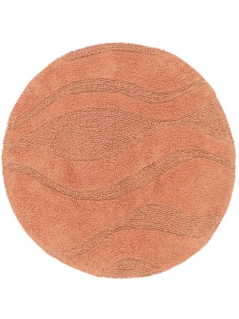 Breeze Tapete De Banho Redondo Ø 70 Terracotta Algodão Lavável