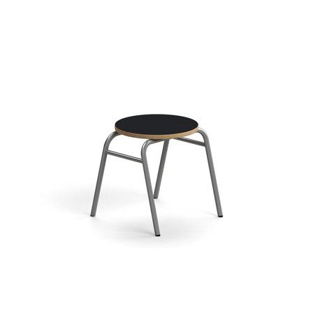 Hocker ALTUS, H 380 mm, silber/anthrazit