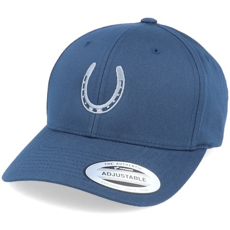 Iconic - Blå adjustable Keps - Lucky Horse Shoe Curved Navy Blue Adjustable @ Hatstore