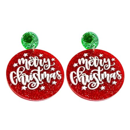 Moderigtige dinglende øreringe Træ Alpakaer Honningkager Mand Dråbe øreringe Statement Smykker Jul Tegneserie Akryl øreringe