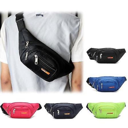 Unisex Stor Vanntett Midjeveske, Midjeveske, Lommebok, Reise Messenger Bag, Skulder Bag Dark blue