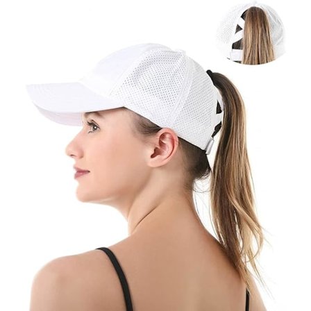 Baseball Caps for Kvinner, Menn og Unisex - Sommerhatt med UV-beskyttelse, Sportshatt med Hestehale