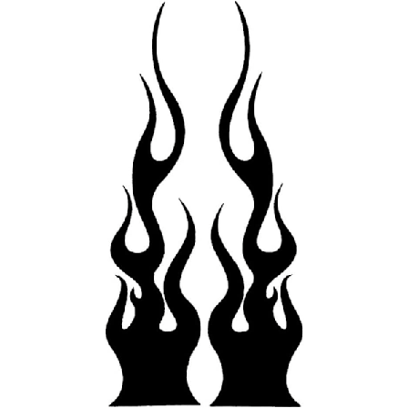 Universelle motorsykkel tank klistremerker, kreativ flamme styling klistremerke, selvklebende motorsykkelhjelmer dekorative klistremerker, svart-B07