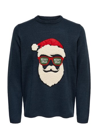 ONLY & SONS | Onsxmas 7 Funny Badge Jaquard Knit Cs | M