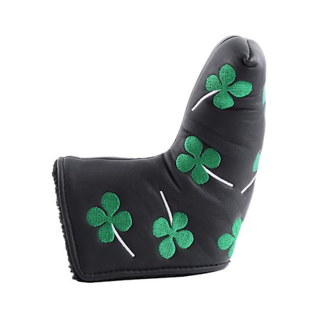PU Golf Putter Cover Firkløver Headcover Tilbehør Til Golfaktivitet (sort)