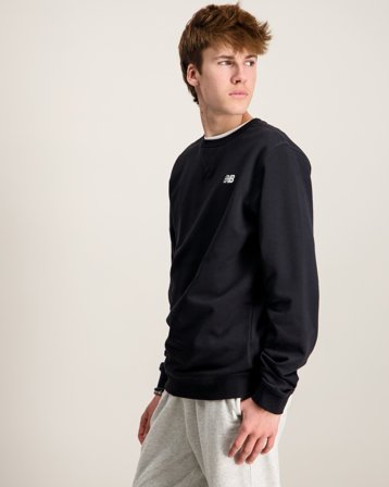 New Balance New Balance French Terry Small Logo Crew Czarny Swetry Chłopiec - Kids Brand Store