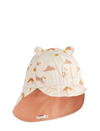 Liewood Gorm Reversible Sun Hat With Ears - Beige - 9-12M
