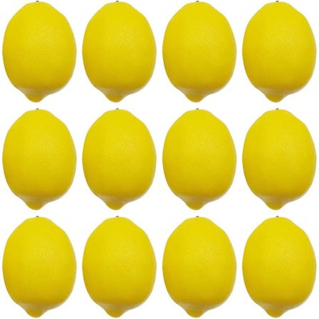 Gula och gröna konstgjorda frukter Livsliknande simulering Citron Falska frukter Hem Köksskåp Dekoration