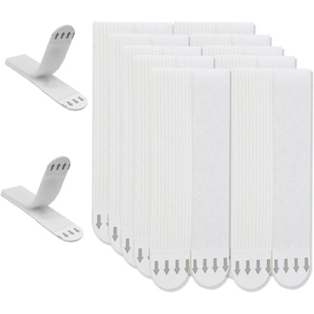 Store billedophængningsstrips, kraftige, 12 par (24 strips) klæbende billedophæng til vægge, ingen skader, vægbilledophæng uden søm, refill adhe