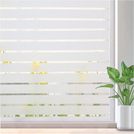 Vindusfilm for personvern: Persienner Frosted Glass Window Film Stripe Patt