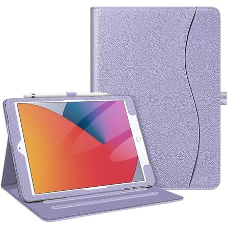 Wekity Suojakotelo iPad 10.2 8. sukupolvelle 2020 - [Kulmasuojaus] Monikulmainen katseluteline kotelo taskulla ja kynätelineellä