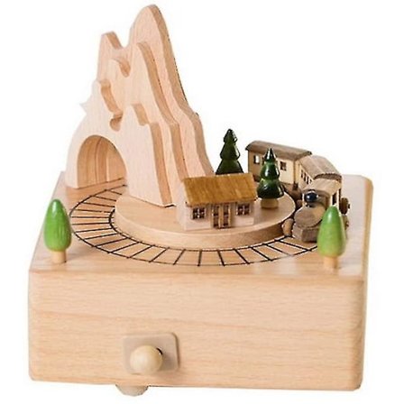 Musiklåda med träspår, musiklåda i trä