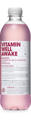 Vitamin Well Awake - Hindbær Hindbær/ 500 ml, Helse & Madvarer, Drikkevarer, Øvrige Drikkevarer
