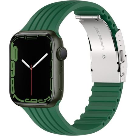 Rem for Apple Watch-reimer 42mm 44mm 45mm 4mm, DIY-design kuttbar myk pustende sportsarmbånd for iWatch-serien green 42/44/45/49MM