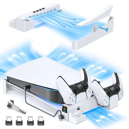 PS5 konsol Horisontell kylning ställ PS5 bas hållare PS5 kontroll laddare för playstation 5 skiva & Digital editions