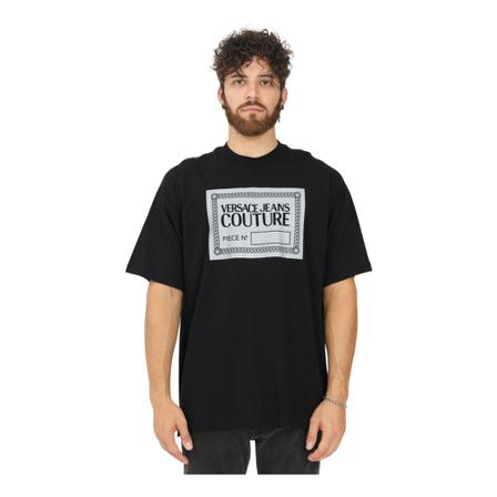 Versace Jeans Couture T-Shirts , Zwart , Heren , Maat: S