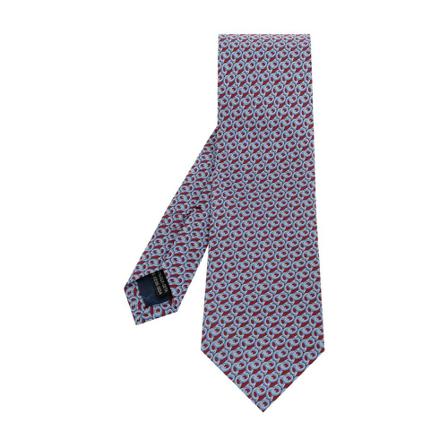 Salvatore Ferragamo Silk tie , Blauw , Heren , Maat: ONE Size Stropdassen & Strikjes
