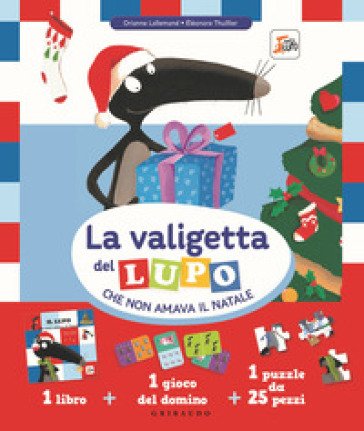 La valigetta del lupo che non amava il Natale. Amico lupo. Ediz. a colori. Con gioco del domino. Con puzzle Orianne Lallemand