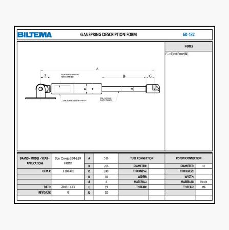 Gasfjäder dynamic - Biltema