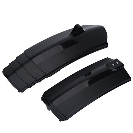 Cykel Skærmsæt For & Bag Mountain Road Bike Mudguard Dæk med LED Lys Sort